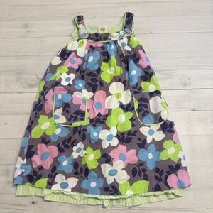 Mini Boden girls pinafore floral spring dress girls 7/8
